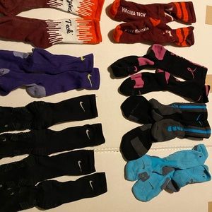 Nike dri fit and va tech socks